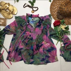 Floral ruffled Blouse